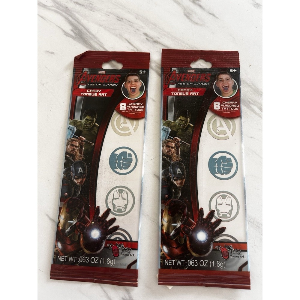 Vintage Marvel Avengers‎ Age of Ultron Tongue Art Lot of 2 Collectible Only